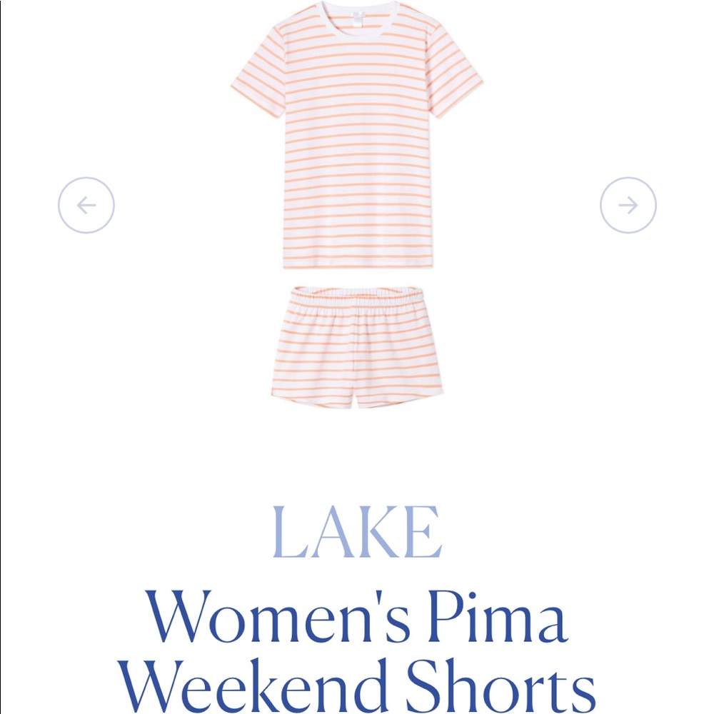 NWT Women’s Lake Pajamas Short Short color Papaya Sz S Small
